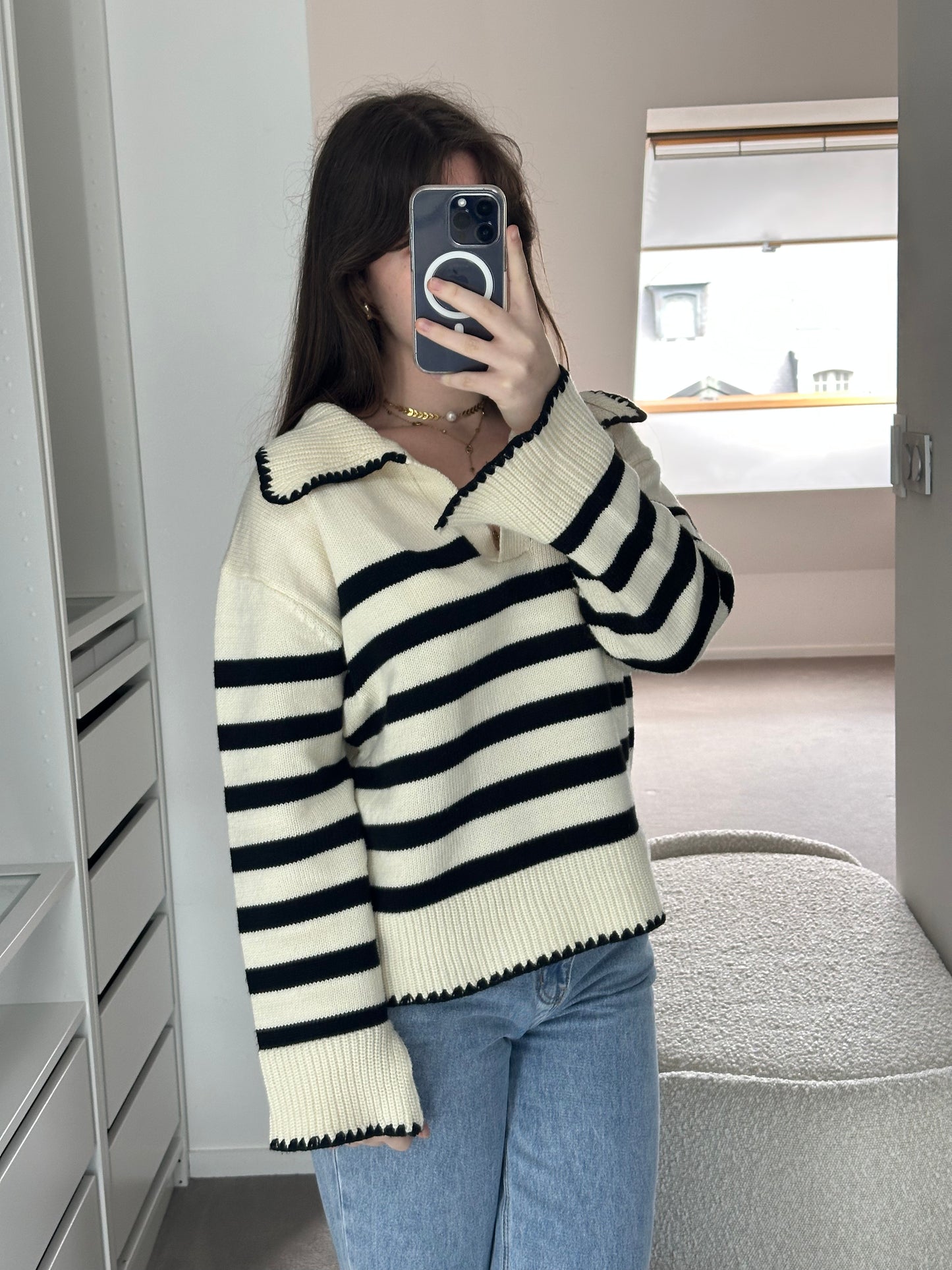 Le pull Marine