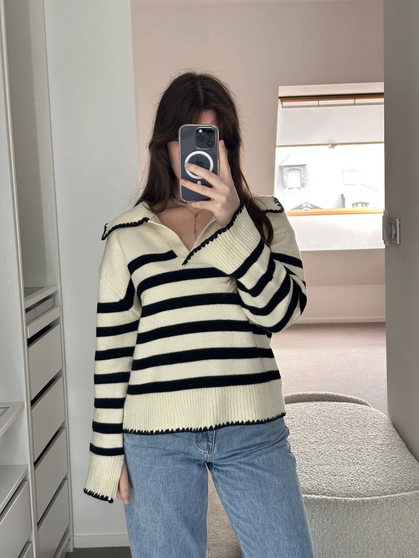 Le pull Marine