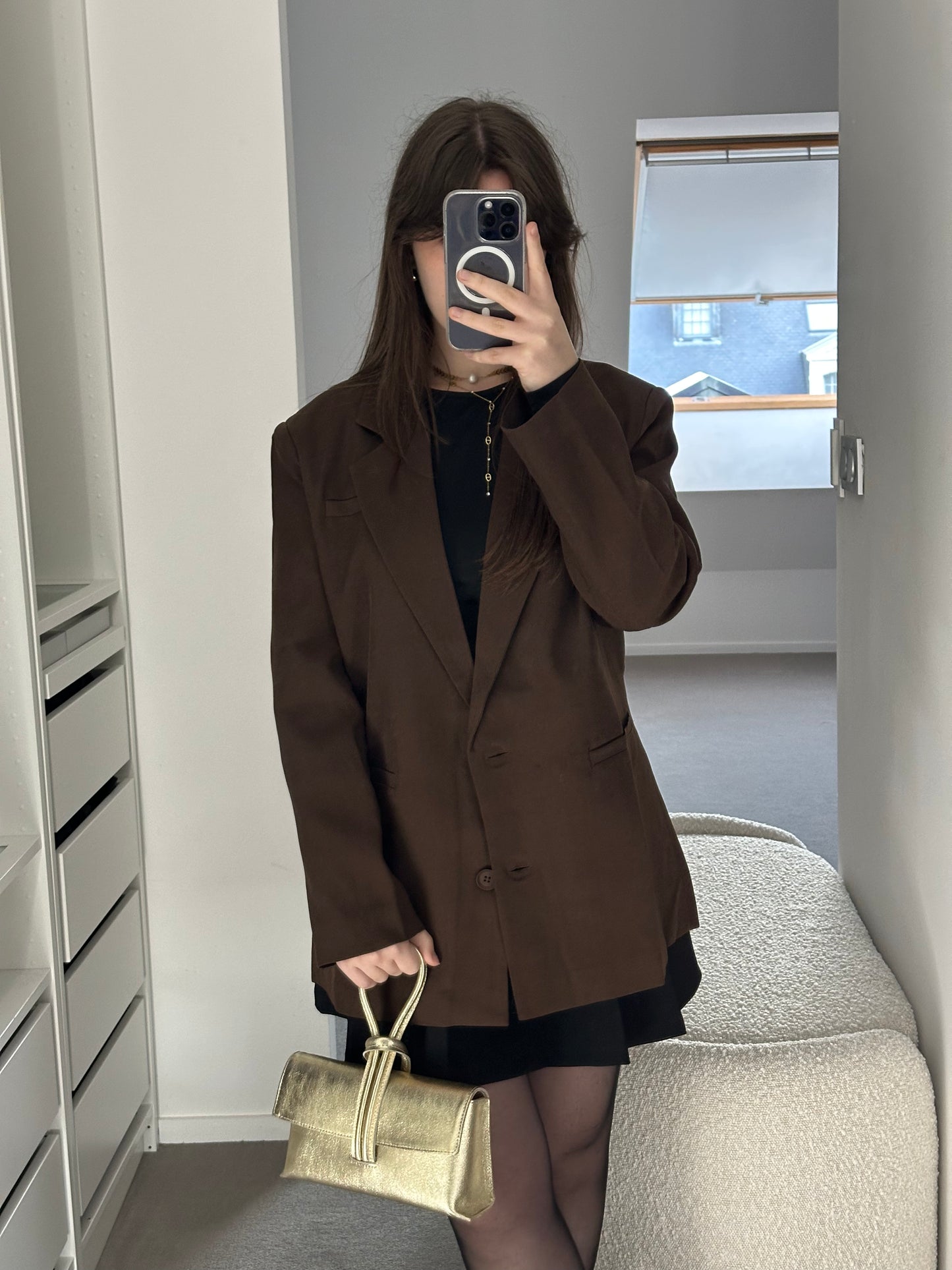 Le blazer oversize cacao