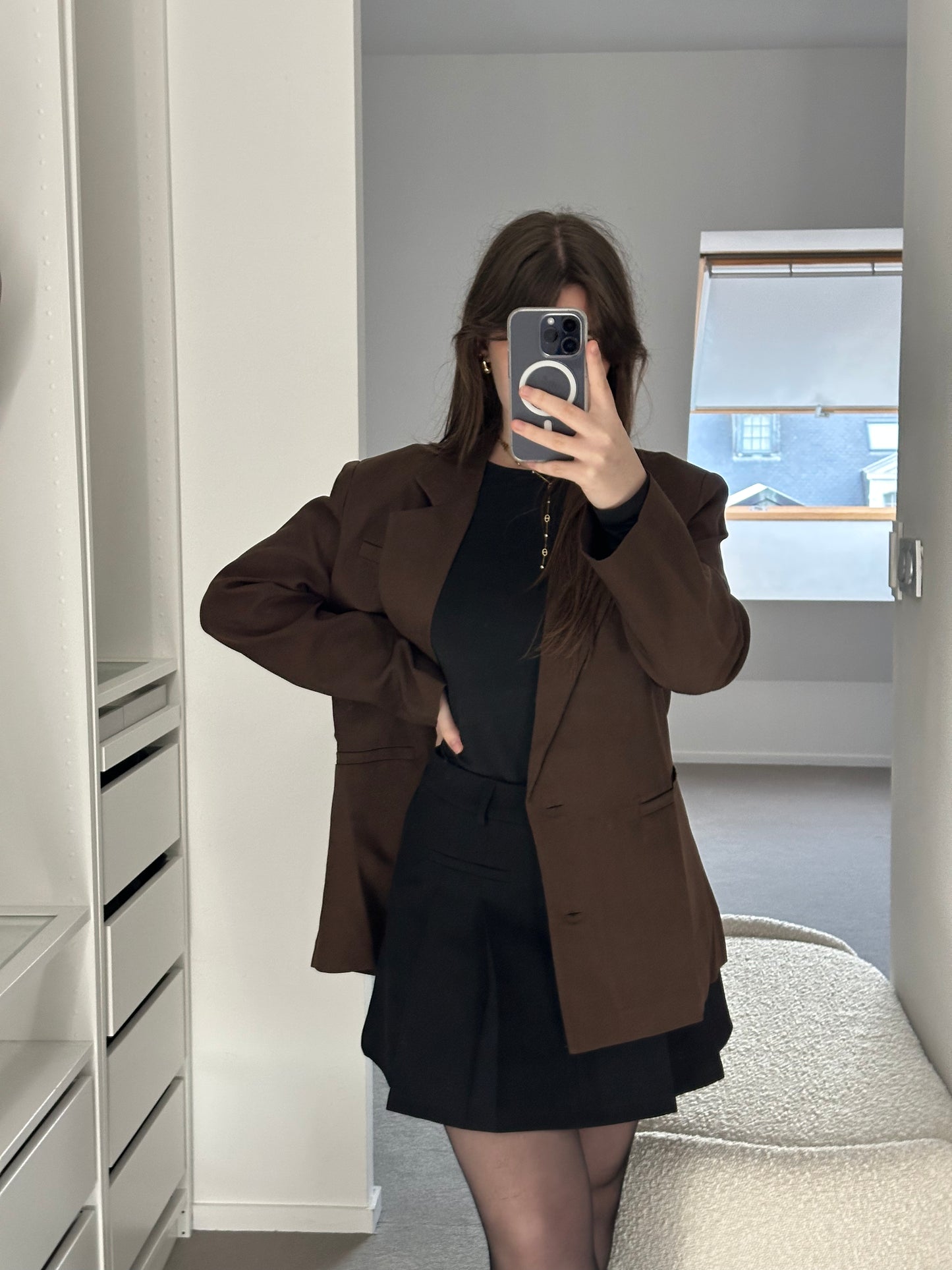 Le blazer oversize cacao